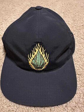 Volcom Men's Black and Navy Hat